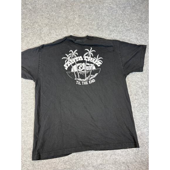 Santa Cruz Til The End Graphic Pocket Tee Men XL Palm Trees Skull Skateboard Y2K - Picture 1 of 9